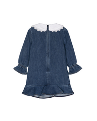 Denim Lace Collar Dress