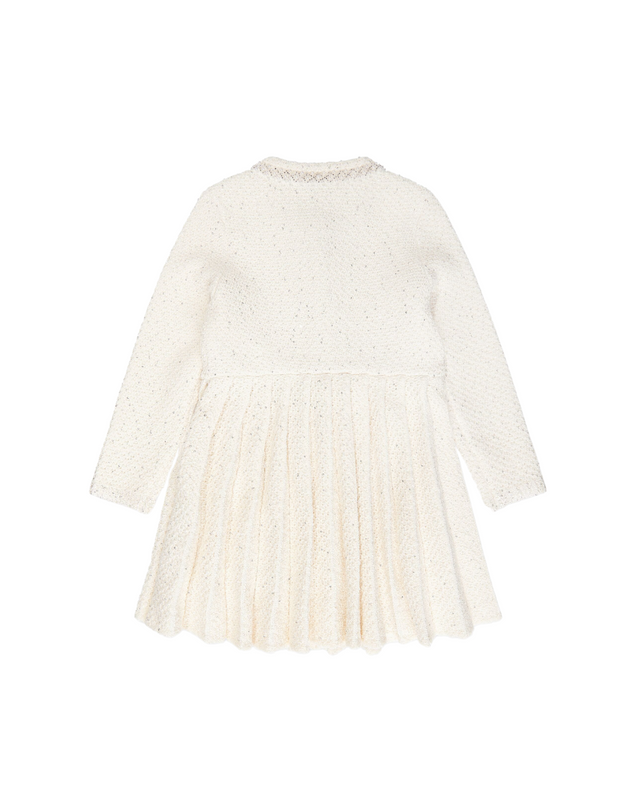 Cream Knit Bow Dress