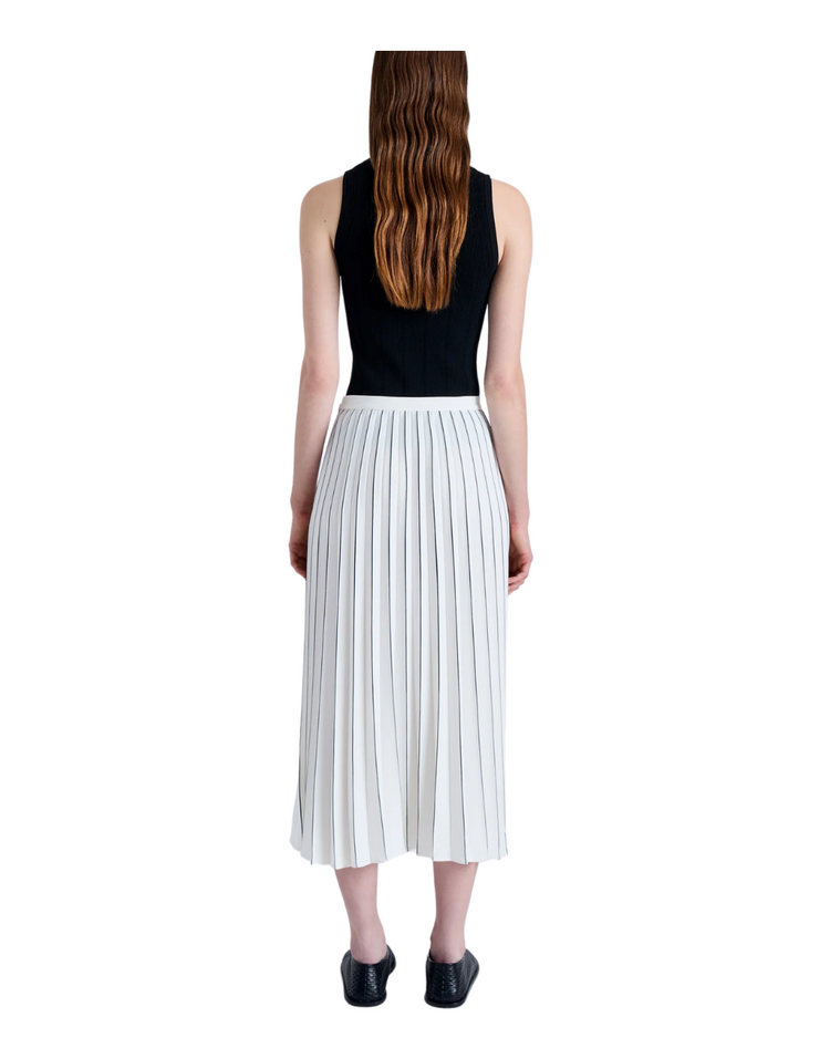 Pleated Miles Skirt In Crepe