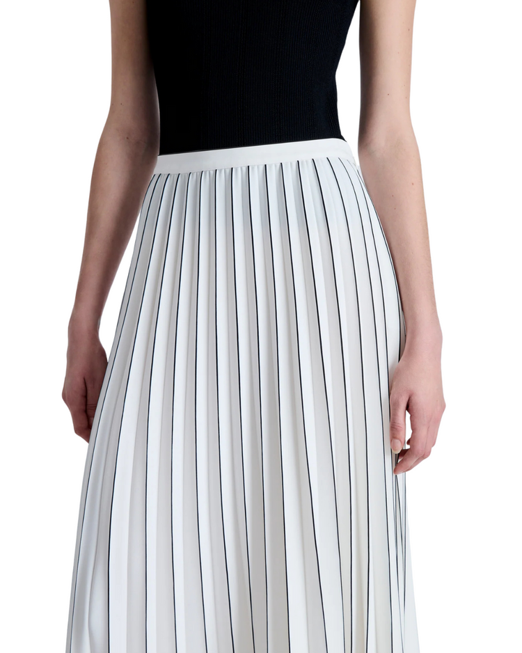 Pleated Miles Skirt In Crepe