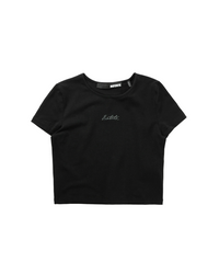 Logo Cropped T-Shirt Black