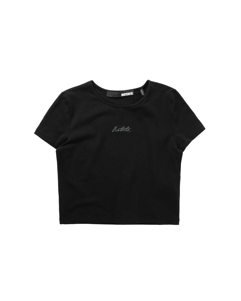 Logo Cropped T-Shirt Black