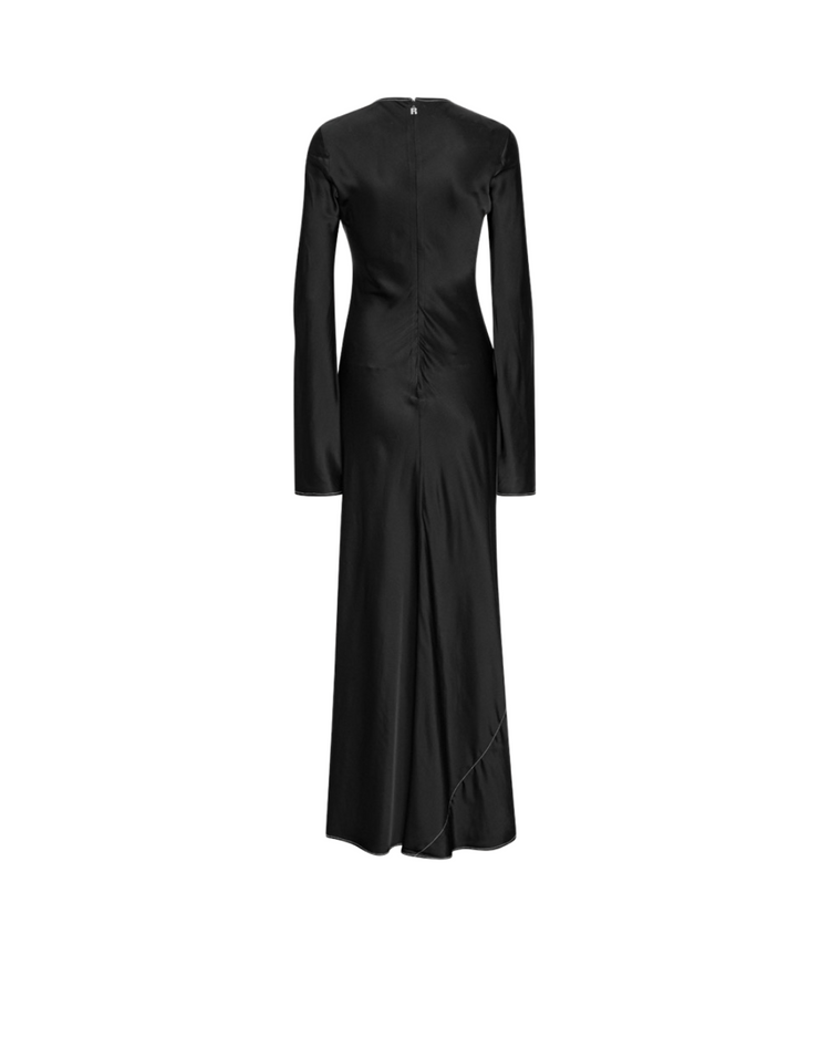 Satin Maxi Dress Black