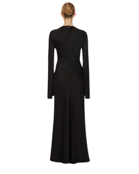 Satin Maxi Dress Black