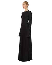 Satin Maxi Dress Black