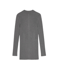 Rib Knit Cardigan Granite Gray