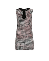 Black Boucle Embellished Mini Dress