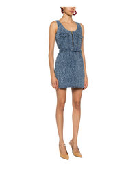 Textured Denim Mini Dress