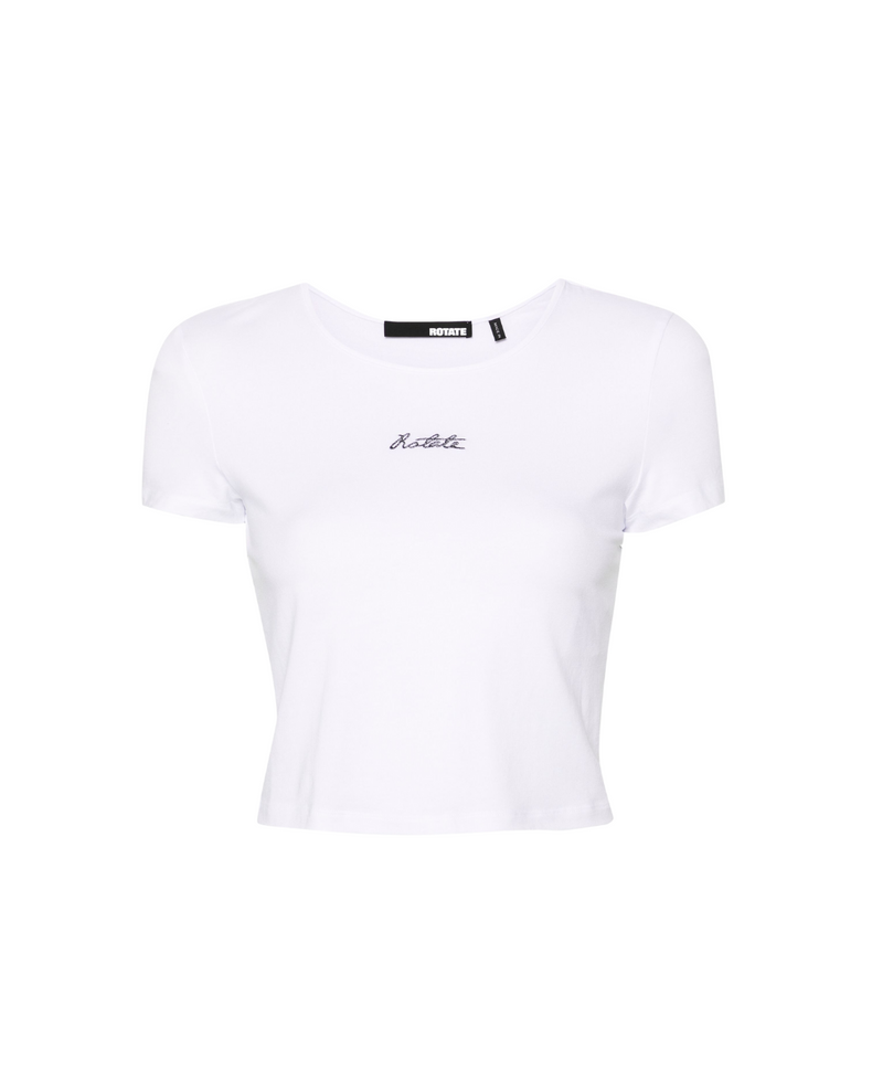 Logo Cropped T-Shirt Bright White