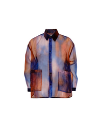 Big Shirt Blue Orange Blur